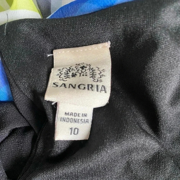 SANGRIA Y2K Striped Fairy Handkerchief Hem Sleeveless Dress Size 10 Whimsical - Picture 9 of 10